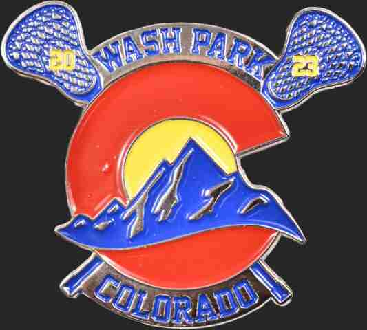 Custom Wash Park CO Lacrosse Soft Enamel Trading Pin